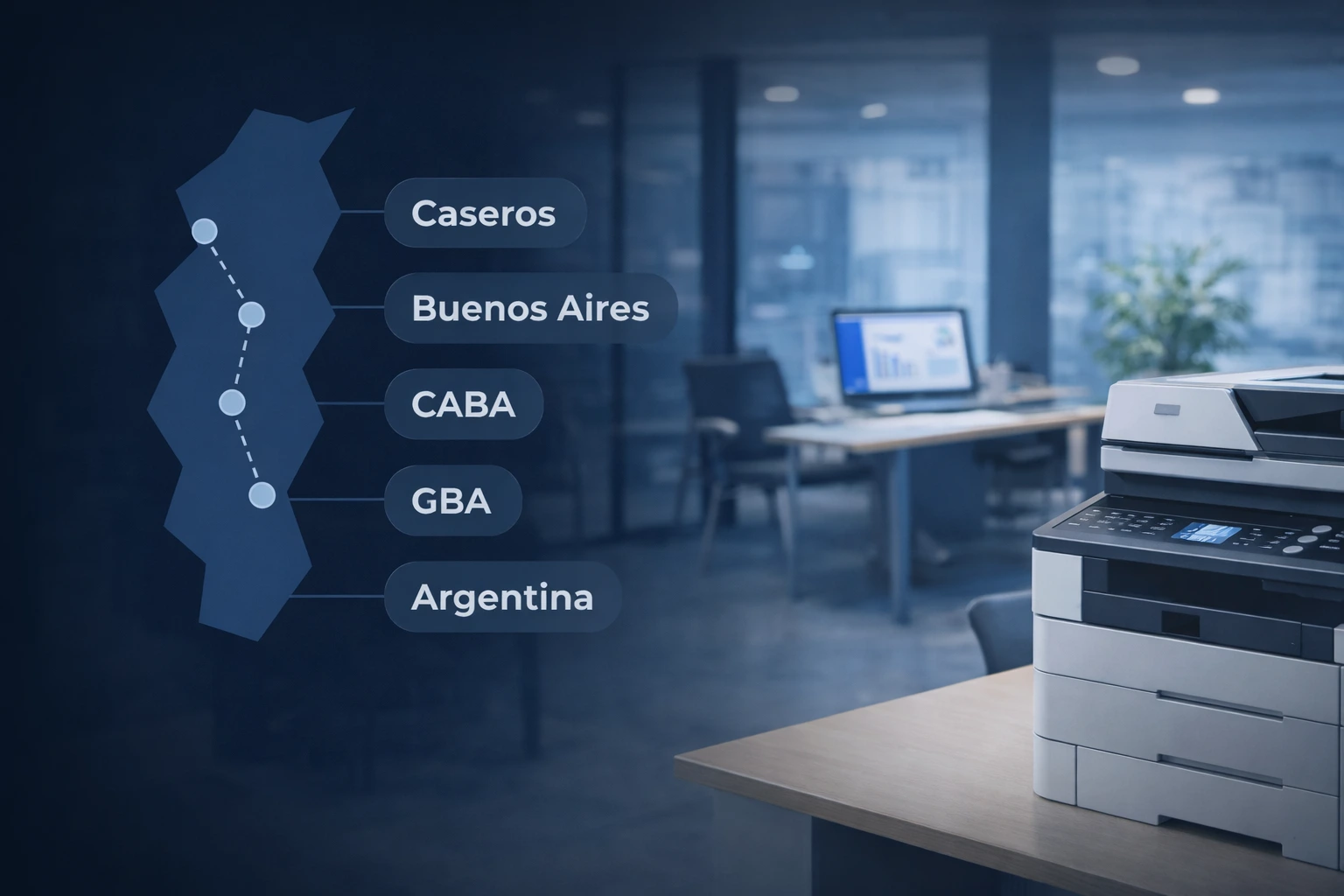 Cobertura nacional de LUPCOLOR desde Caseros, Buenos Aires, hacia toda Argentina